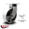 Service Caster 8'' Heavy Duty Red Semi Steel Cast Iron Wheel Swivel Caster with Swivel Lock CRAN-SCC-KP92S830-SSR-BSL - alternate 3